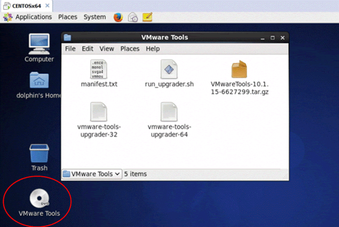 VMware Tools Desktop CD