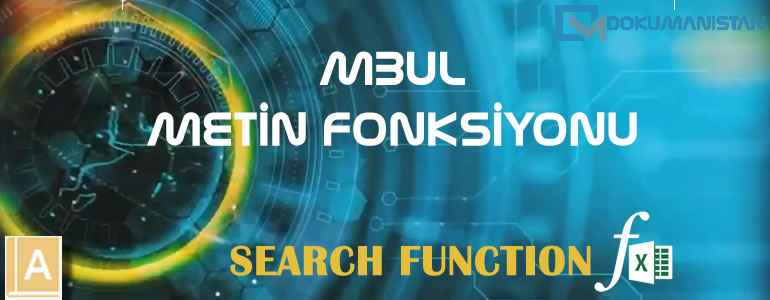 Excel MBUL - SEARCH Fonksiyonu